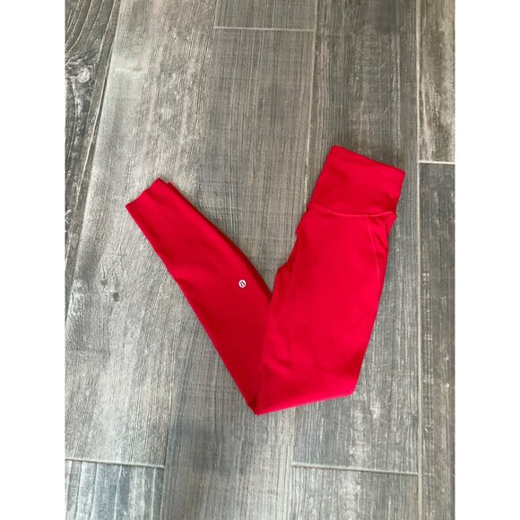 Lululemon Base Pace High-Rise Running Tight 28" size 2 Dark Red - Picture 1 of 5